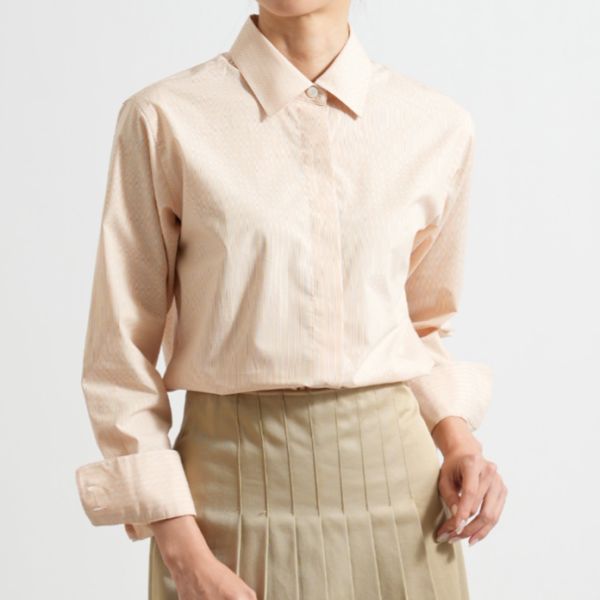 新作【コットン比翼　カラーシャツ】