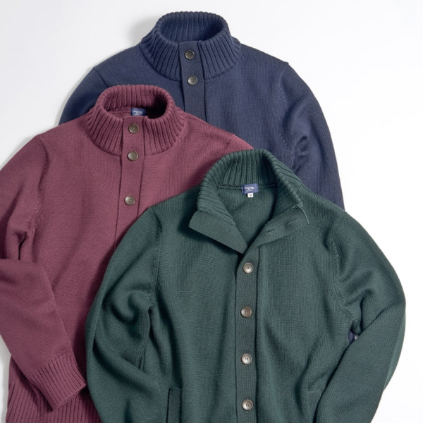 スタンドカーディガン　鎌倉シャツのマスターピース