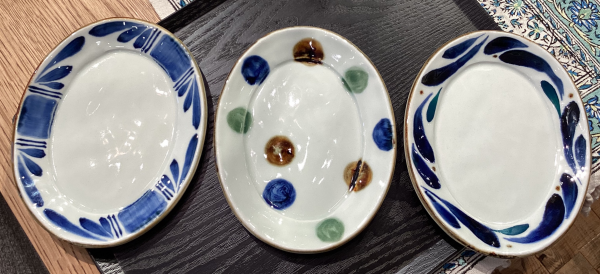 夏の食卓にぴったり　呉須飴の器