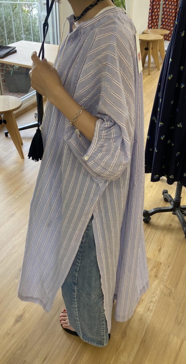 インドの手仕事を感じるストライプワンピース