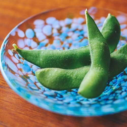 豊かな色彩の津軽びいどろ豆皿
