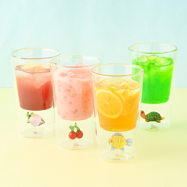 【NEW】遊び心のあるグラス🐢🍓🍒🐟