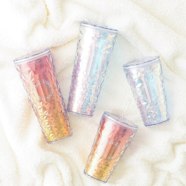 【NEW】つやっと煌めくオーロラカラーのプラスチックタンブラー✨