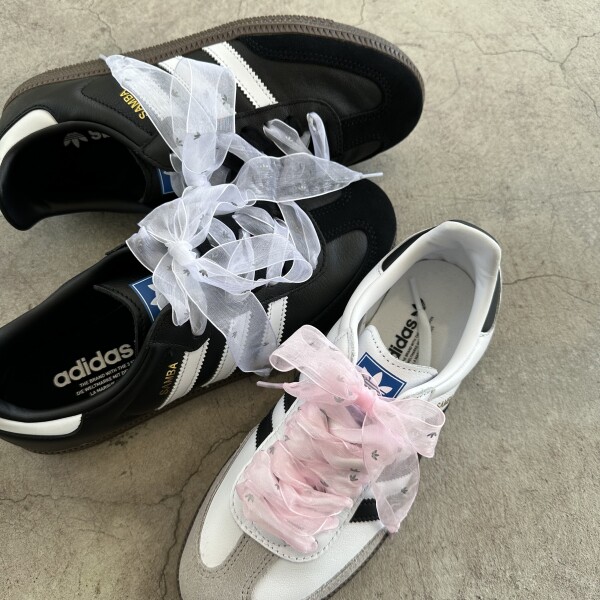 adidasリボンシューレース　ベージュ adidas ORIBBON / リボン シューレース シューアクセサリー