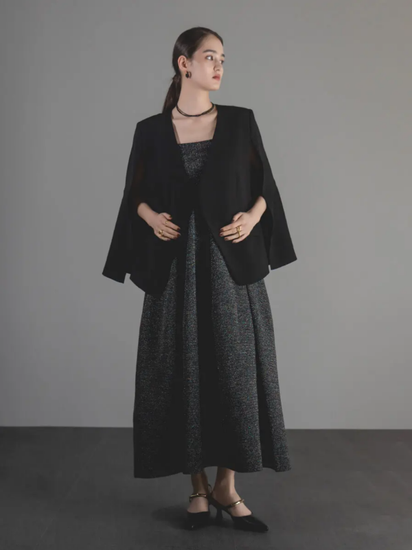 【大人気】ラメニットドレス