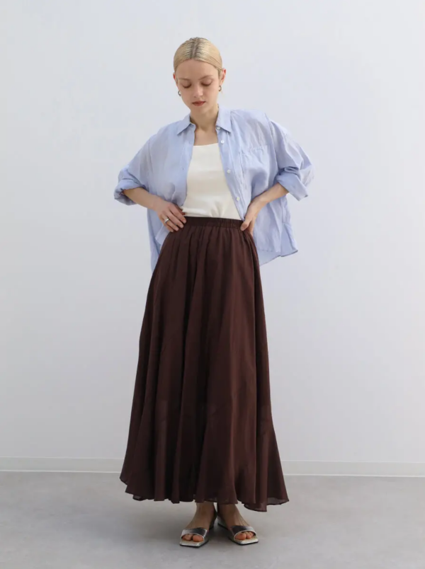 綿100％涼しげフレアスカート✨