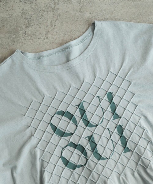 ロゴタック刺繍　ボートネックTEE