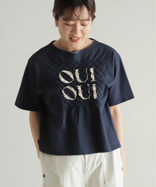 ロゴタック刺繍　ボートネックTEE