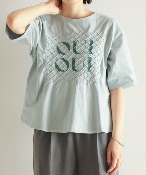 ロゴタック刺繍　ボートネックTEE