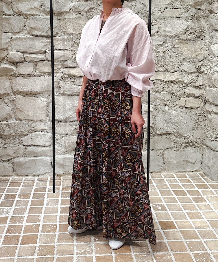 リバティプリントギャザーパンツ