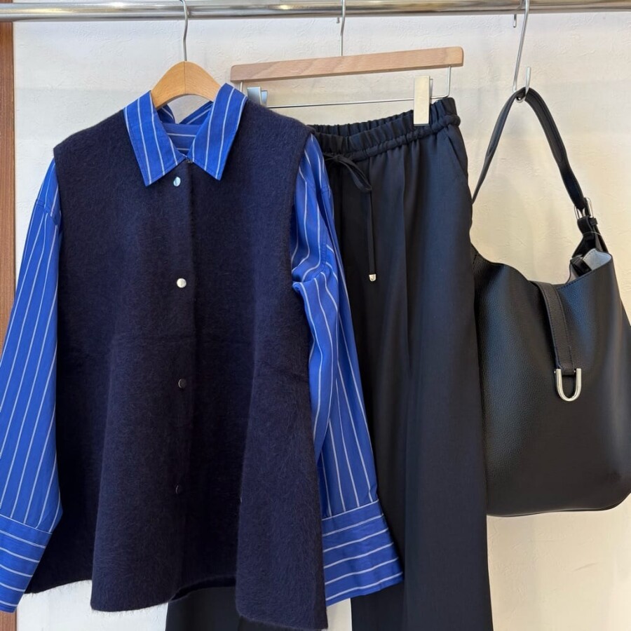 やっぱりかわいい！ふんわり素材ジレ◎