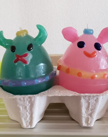 子どもといっしょに楽しもう！ たまごキャンドル作り